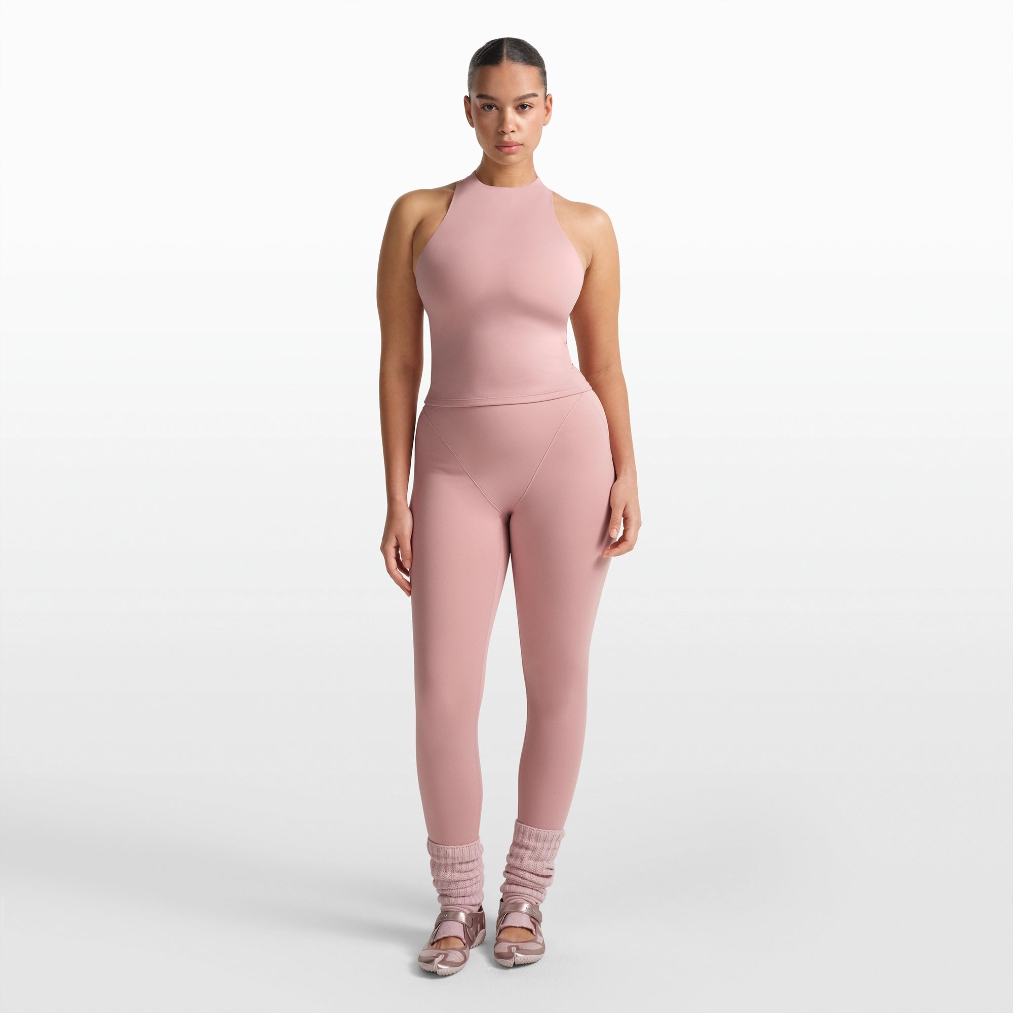 Mock Neck Racer Tank