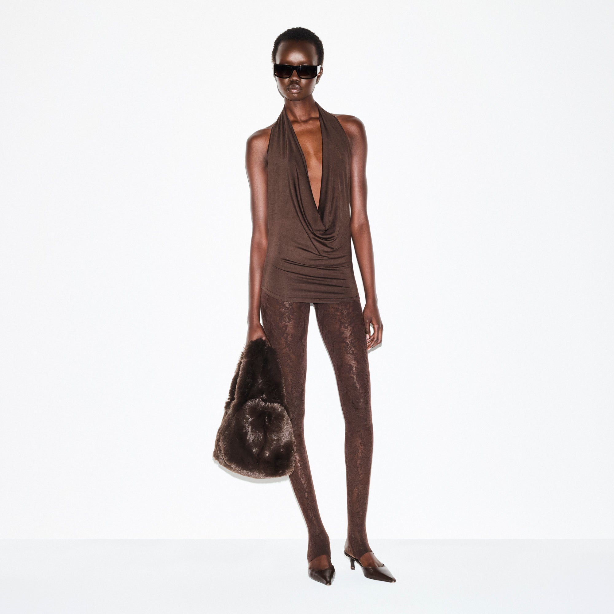 Deep Plunge Halter Top